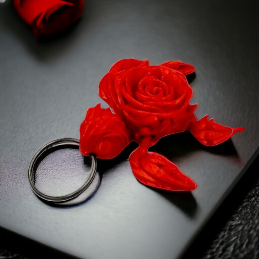 Rose Turtle Key Chain